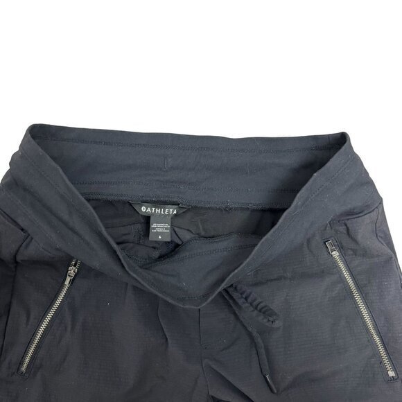 Athleta Women Size 6 Black Trekkie North High Rise‎ Jogger Zipper Pant - Picture 4 of 8